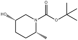 tert-butyl (2R,5S)-5-hydroxy-2-methylpiperidine-1-carboxylate 结构式