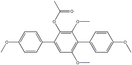 [1,1':4',1''-Terphenyl]-2'-ol,3',4,4'',5'-tetramethoxy-, acetate (9CI) Structure
