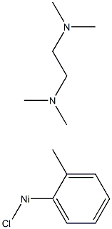 氯(2-甲基苯基)(N,N,N',N'-四甲基-1,2-乙二胺)镍(II) 结构式