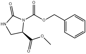 (R)-3-CBZ-2-氧代咪唑烷-4-甲酸甲酯 结构式
