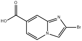 2-溴咪唑[1,2-A]吡啶-7-羧酸 结构式