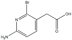 2-(6-amino-2-bromopyridin-3-yl)acetic acid Structure