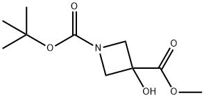 1-tert-butyl 3-methyl 3-hydroxyazetidine-1,3-dicarboxylate 结构式