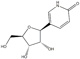 2(1H)-Pyridinone, 5-b-D-ribofuranosyl- 5-((2S,3R,4S,5R)-3,4-dihydroxy-5-(hydroxymethyl)tetrahydrofuran-2-yl)pyridin-2(1H)-one, 188871-50-3, 结构式