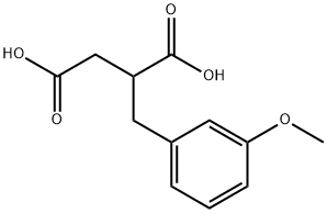 2-(3-メトキシベンジル)こはく酸 化学構造式