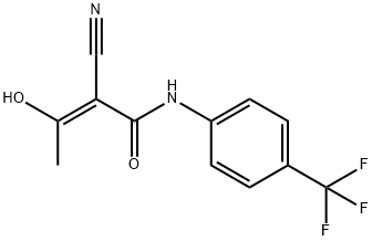 (E)-2-cyano-3-hydroxy-N-[4-(trifluoromethyl)phenyl]but-2-enamide Structure