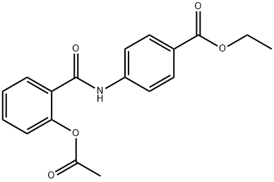 ethyl 4-(2-acetoxybenzamido)benzoate, 23437-10-7, 结构式