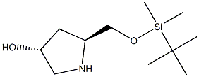 3-Pyrrolidinol, 5-[[[(1,1-dimethylethyl)dimethylsilyl]oxy]methyl]-, (3R,5S)- Structure