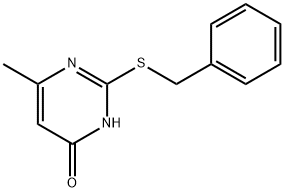 4(1H)-Pyrimidinone, 6-methyl-2-[(phenylmethyl)thio]- Structure