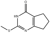 2-(甲硫基)-6,7-二氢-5H-环戊烷[D]嘧啶-4-醇, 3087-14-7, 结构式