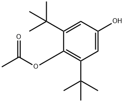 2,6-di-tert-butyl-4-hydroxyphenyl acetate Struktur