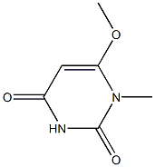 6-甲氧基-1-甲基嘧啶-2,4(1H,3H)-二酮, 36161-39-4, 结构式