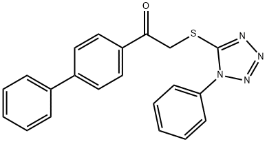 1-([1,1-biphenyl]-4-yl)-2-((1-phenyl-1H-tetrazol-5-yl)thio)ethan-1-one Struktur