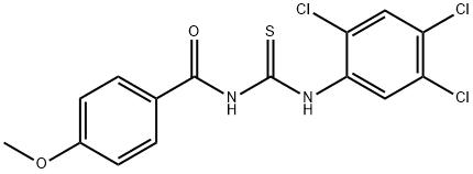 4-methoxy-N-{[(2,4,5-trichlorophenyl)amino]carbonothioyl}benzamide Structure