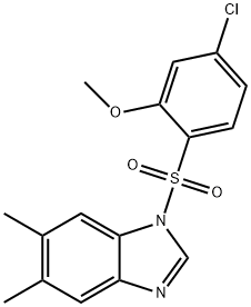 1-((4-chloro-2-methoxyphenyl)sulfonyl)-5,6-dimethyl-1H-benzo[d]imidazole Structure