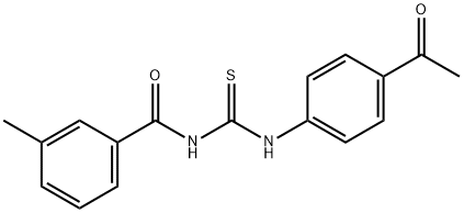 N-{[(4-acetylphenyl)amino]carbonothioyl}-3-methylbenzamide Structure