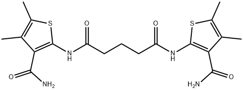 N,N'-bis[3-(aminocarbonyl)-4,5-dimethyl-2-thienyl]pentanediamide Structure
