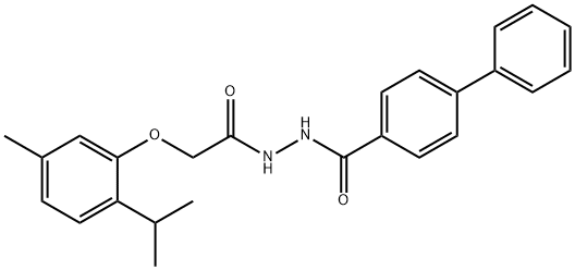 N'-[2-(2-isopropyl-5-methylphenoxy)acetyl]-4-biphenylcarbohydrazide Structure