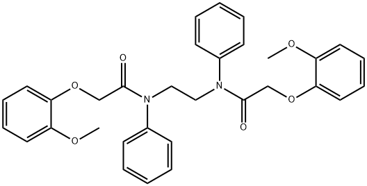 N,N'-1,2-ethanediylbis[2-(2-methoxyphenoxy)-N-phenylacetamide] Structure