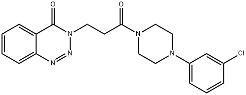 3-(3-(4-(3-chlorophenyl)piperazin-1-yl)-3-oxopropyl)benzo[d][1,2,3]triazin-4(3H)-one Structure