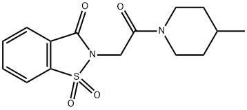 2-(2-(4-methylpiperidin-1-yl)-2-oxoethyl)benzo[d]isothiazol-3(2H)-one 1,1-dioxide Structure