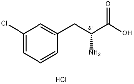 (2R)-2-amino-3-(3-chlorophenyl)propanoic acid,hydrochloride Structure