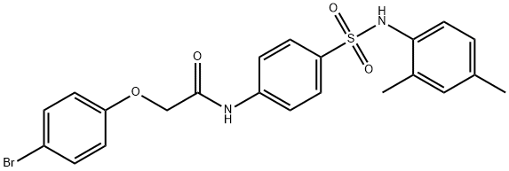 2-(4-bromophenoxy)-N-(4-{[(2,4-dimethylphenyl)amino]sulfonyl}phenyl)acetamide Structure