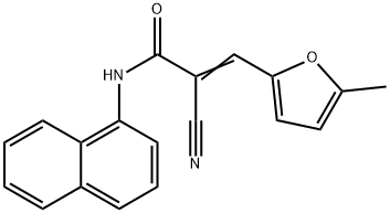 (E)-2-cyano-3-(5-methylfuran-2-yl)-N-(naphthalen-1-yl)acrylamide Structure