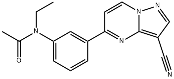 N-[3-(3-cyanopyrazolo[1,5-a]pyrimidin-5-yl)phenyl]-N-ethylacetamide Structure