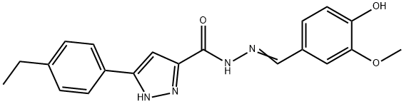 (E)-3-(4-ethylphenyl)-N-(4-hydroxy-3-methoxybenzylidene)-1H-pyrazole-5-carbohydrazide Structure