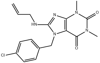 8-(allylamino)-7-(4-chlorobenzyl)-1,3-dimethyl-3,7-dihydro-1H-purine-2,6-dione Structure