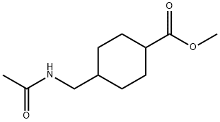 4-(Acetylamino-methyl)-cyclohexanecarboxylic acid methyl ester Structure