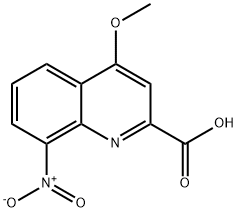 4-Methoxy-8-nitro-quinoline-2-carboxylic acid 结构式