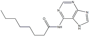 Adenine, N-octanoyl- Struktur