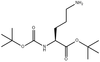 (2S)-5-amino-2-(tert-butoxycarbonylamino)-pentanoic acid tert-butyl ester Struktur