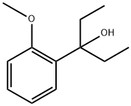 3-(2-メトキシフェニル)-3-ペンタノール 化学構造式
