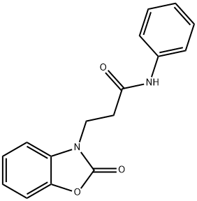 3-(2-oxobenzo[d]oxazol-3(2H)-yl)-N-phenylpropanamide Struktur