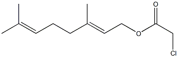 3,7-dimethylocta-2,6-dienyl 2-chloroacetate Structure