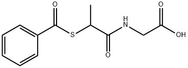 Glycine, N-[2-(benzoylthio)-1-oxopropyl]- Structure
