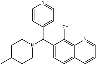 7-((4-methylpiperidin-1-yl)(pyridin-4-yl)methyl)quinolin-8-ol 结构式