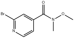 2-溴-N-甲氧基-N-甲基异烟酰胺 结构式