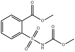 Benzoic acid, 2-[[(methoxycarbonyl)amino]sulfonyl]-, methyl ester Structure
