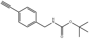 tert-Butyl 4-ethynylbenzylcarbamate 结构式