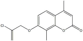 2H-1-Benzopyran-2-one, 7-[(2-chloro-2-propenyl)oxy]-4,8-dimethyl-