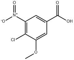 3-NITRO-4-CHLORO-5-METHOXYBENZOIC ACID, 71001-78-0, 结构式