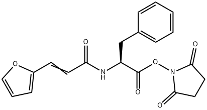 2,5-dioxopyrrolidin-1-yl (2S)-2-[3-(furan-2-yl)prop-2-enamido]-3-phenylpropanoate Structure