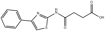 (Z)-4-oxo-4-((4-phenylthiazol-2(3H)-ylidene)amino)butanoic acid Struktur