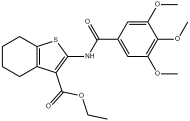 ethyl 2-(3,4,5-trimethoxybenzamido)-4,5,6,7-tetrahydrobenzo[b]thiophene-3-carboxylate Structure