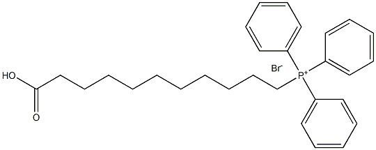 Phosphonium, (10-carboxydecyl)triphenyl-, bromide Structure