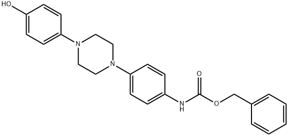 Benzyl (4-(4-(4-Hydroxyphenyl)piperazin-1-yl)phenyl)carbamate, 864685-20-1, 结构式